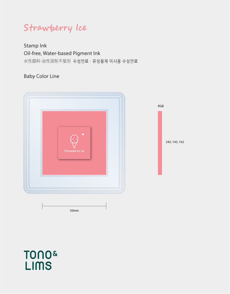 Tono&Lims(トノアンドリムズ) Stamp Pad - Baby Strawberry Ice
