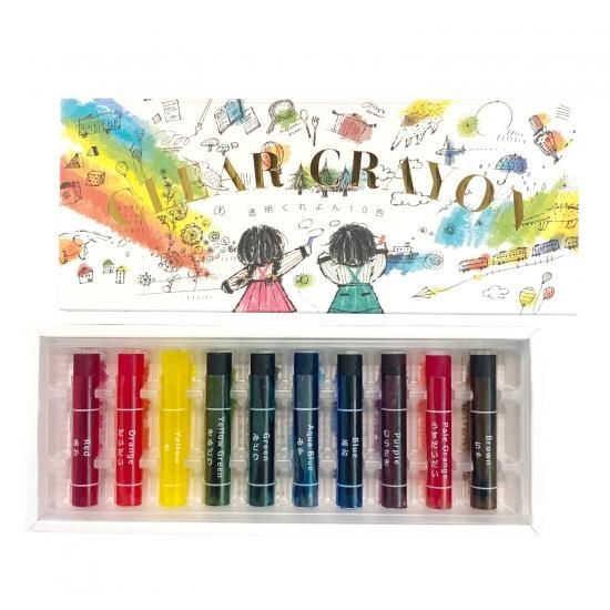 コクヨ 透明クレヨン 10色セット