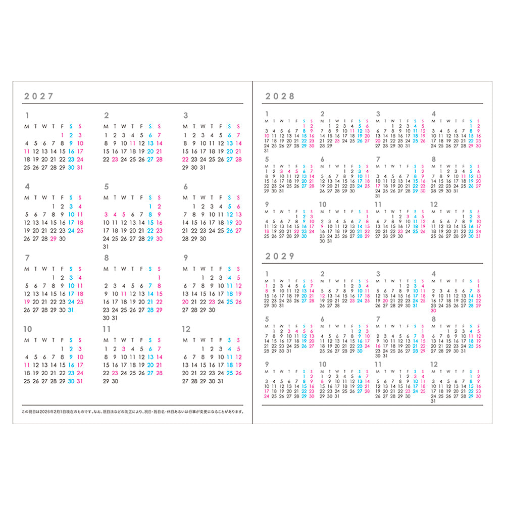 CITTA DIARY(チッタダイアリー) 2027 10月始まり